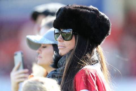 Katie Price during the Celebrity Charity Football Match hosted by Sellebrity Soccer for the Benjamin Lewis Charity Cub at the Abbey Business Stadium, Cheltenham, England on 25 March 2018. Copyright: xDavidxHornx PMI-1918