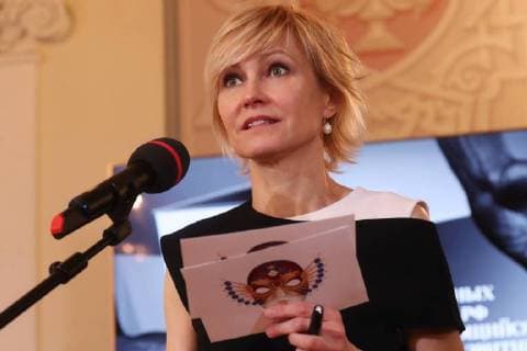 MOSCOW, RUSSIA â€“ MARCH 27, 2018: Actress Ingeborga Dapkunaite at a ceremony to present the 2018 Golden Mask awards for outstanding contribution to theatre, at the Bolshoi Theatre. Vyacheslav Prokofyev TASS  TS079871