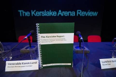 March 27, 2018 - Salford, Greater Manchester, UK - Salford, UK. The Kerslake Report in to the terrorist bombing of an Ariana Grande concert at the Manchester Arena on 22nd May 2017 , ordered by Greater Manchester Metro Mayor Andy Burnham , is published at a press conference at the University of Salford , at Media City . Amongst praise for many connected with the events, the report also highlights failings in communication at Greater Manchester Fire and Rescue on the night and disreputable behaviour by some sections of the media in the aftermath of the attack Salford UK  - ZUMAl94_ 20180327_zaf_l94_072 Copyright: xJoelxGoodmanx
