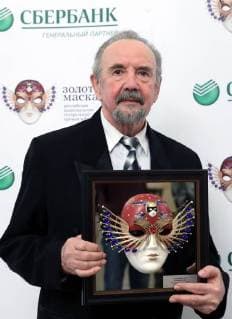 MOSCOW, RUSSIA â€“ MARCH 27, 2018: Actor Anatoly Gladnev of the Voronezh Drama Theatre poses for a photograph as he receives a special 2018 Golden Mask award in the Outstanding contribution to the theatrical arts category, during a ceremony at the Bolshoi Theatre. Vyacheslav Prokofyev TASS  TS079958