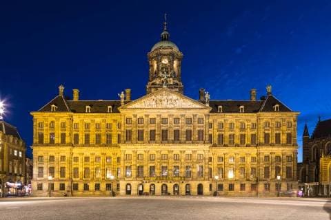 The Royal Palace in Dam Square, Amsterdam, Netherlands, Europe Copyright: KavxDadfar 1207-112