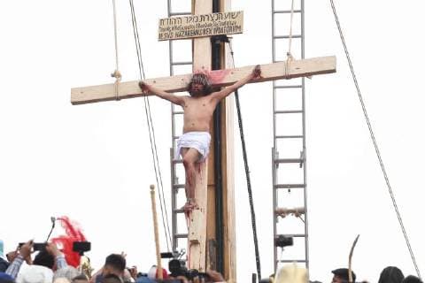 March 30, 2018 - CIUDAD DE MEXICO, Viacrucis-CDMX.- Aspectos de la 175 representacion de la Pasion de Cristo este viernes 30 de marzo 2018, en la delegacion Iztapalapa. Foto: Agencia EL UNIVERSAL Berenice Fregoso MAR  - ZUMAu78_ 20180330_zaf_u78_049 Copyright: xBerenicexFregosoxElxUniversalx
