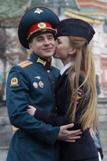 MOSCOW, RUSSIA - MARCH 31, 2018: A ceremony for the 2013-2018 graduating cohort of students of the Moscow Military Music School in Red Square. Mikhail Metzel TASS  TS07A12B