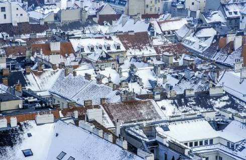 Kalendermotive: Dachlandschaften Wien, Blick vom Stephansdom im Winter, Österreich, 1. Bezirk, Stephansdom *** Vienna View from Stephansdom in winter Austria 1 district Stephansdom Copyright: xKTHx ALLAT266347