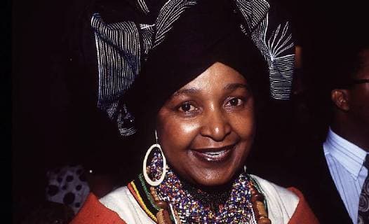 WINNIE MADIKIZELA-MANDELA OLS (born Nomzamo Winifred Zanyiwe Madikizela; 26 September 1936 - 2 April 2018), commonly known as WINNIE MANDELA, was a South African anti-apartheid activist and politician. She held several government positions, including as Deputy Minister of Arts, Culture, Science and Technology. A member of the African National Congress (ANC) party, she served on the ANC™s National Executive Committee and headed its Women s League. She was married to anti-apartheid activist Nelson Mandela for 38 years and had two children together. When Nelson Mandela was imprisoned in 1963, she became his public face during the 27 years he spent in jail, and rose to prominence within the domestic anti-apartheid movement. The Truth and Reconciliation Commission established by her husband™s government to investigate past human rights abu  - ZUMA 19900101_mda_mg1_156 Copyright: xHenryxMcGeex