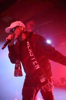 Trettmann bei einem Konzert im Astra Kulturhaus in Berlin, 4. April 2018. Trettmann Konzert in Berlin