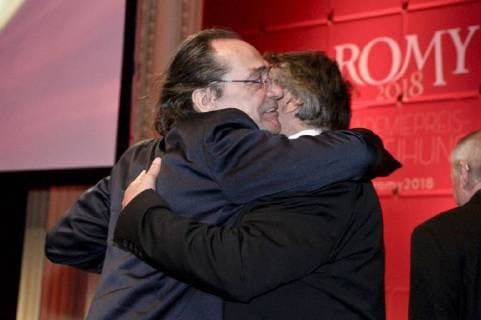 Christian Kolonovits und Joesi Prokopetz bei der Romy 2018 Akademiepreisverleihung im Grand Hotel. Wien, 05.04.2018