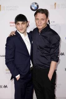 Franz Rogowski und Oliver Masucci beim Nominiertenabend zum Deutschen Filmpreis 2018 im BMW Haus am Kurfürstendamm. Berlin, 07.04.2018