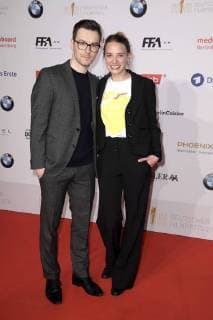 Tobias Wiemann mit Gattin Jytte-Merle Böhrnsen beim Nominiertenabend zum Deutschen Filmpreis 2018 im BMW Haus am Kurfürstendamm. Berlin, 07.04.2018