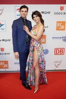 Felix Steiner und Micaela Schaefer - Verleihung des 13.Victress Awards 2018 in Berlin am 09.04.2018. 13.Victress Awards Gala 2018