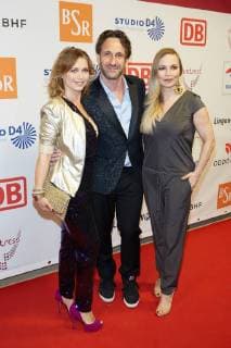 Tina Ruland, Falk Willy Wild und Regina Halmich - Verleihung des 13.Victress Awards 2018 in Berlin am 09.04.2018. 13.Victress Awards Gala 2018
