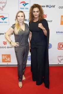 Regina Halmich und Ikram Kerwat - Verleihung des 13.Victress Awards 2018 in Berlin am 09.04.2018. 13.Victress Awards Gala 2018