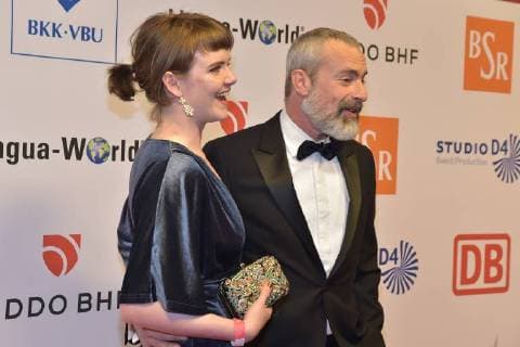 Gedeon Burkhard mit Freundin Marie Allen beim 13. Victress Award iGALA n der UDK ( Universitaet der Kuenste) in Berlin am 09.04.2018