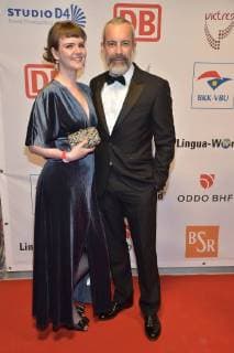 Gedeon Burkhard mit Freundin Marie Allen beim 13. Victress Award iGALA n der UDK ( Universitaet der Kuenste) in Berlin am 09.04.2018