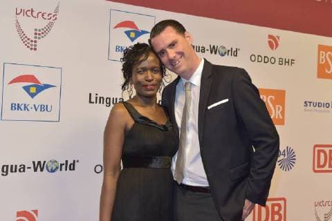 Andrej Hermlin mit Ehefrau Joyce beim 13. Victress Award iGALA n der UDK ( Universitaet der Kuenste) in Berlin am 09.04.2018
