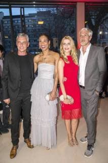 Hayo Bihler, Annabelle Mandeng, Tanja Bülter und Nenad Drobnjak bei der 13. Verleihung der Victress Awards 2018 in der Universität der Künste. Berlin, 09.04.2018