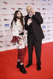 Conchita und Karl Dall bei der 13. Verleihung des PRG Live Entertainment Award in der Festhalle Frankfurt. Frankfurt am Main, 09.04.2018