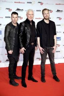 Michael Simon, H.P. Baxxter und Phil Speiser (Scooter) bei der 13. Verleihung des PRG Live Entertainment Award in der Festhalle Frankfurt. Frankfurt am Main, 09.04.2018