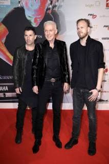 Michael Simon, H.P. Baxxter und Phil Speiser (Scooter) bei der 13. Verleihung des PRG Live Entertainment Award in der Festhalle Frankfurt. Frankfurt am Main, 09.04.2018