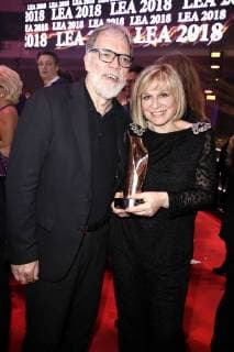 Wolfgang Trepper und Mary Roos bei der 13. Verleihung des PRG Live Entertainment Award in der Festhalle Frankfurt. Frankfurt am Main, 09.04.2018