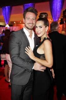 Sebastian Pannek und Clea-Lacy Juhn bei der 13. Verleihung des PRG Live Entertainment Award in der Festhalle Frankfurt. Frankfurt am Main, 09.04.2018