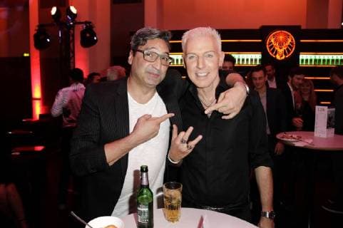 Mousse T. und H.P. Baxxter bei der 13. Verleihung des PRG Live Entertainment Award in der Festhalle Frankfurt. Frankfurt am Main, 09.04.2018