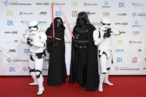 Cosplayer bei der Verleihung des Deutschen Computerspielpreises 2018 im Kesselhaus. München, 10.04.2018
