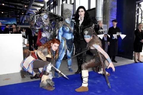 Cosplayer bei der Verleihung des Deutschen Computerspielpreises 2018 im Kesselhaus. München, 10.04.2018