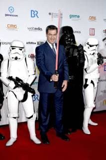 Markus Söder bei der Verleihung des Deutschen Computerspielpreises 2018 im Kesselhaus. München, 10.04.2018