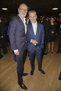 Peter Lohmeyer und Ulrich Matthes bei der Verleihung des Nannen Preises 2018 in der Elbphilharmonie. Hamburg, 11.04.2018
