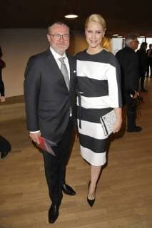 Christian Krug und Judith Rakers bei der Verleihung des Nannen Preises 2018 in der Elbphilharmonie. Hamburg, 11.04.2018