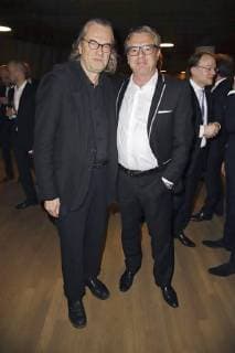 Ulrich Waller und Thomas Collien bei der Verleihung des Nannen Preises 2018 in der Elbphilharmonie. Hamburg, 11.04.2018
