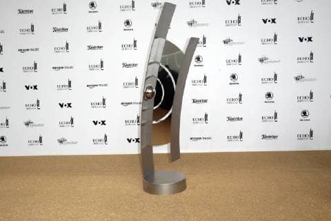bei Verleihung Deutscher Musikpreis ECHO 2018 in Messe Berlin.