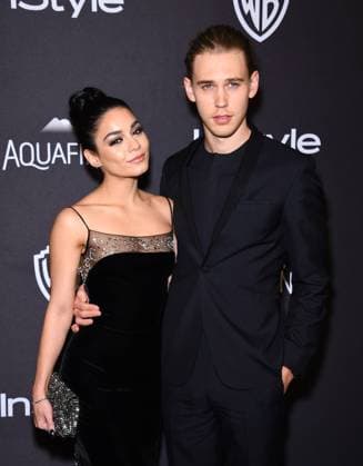 Vanessa Hudgens and Austin Butler arriving at the WB InStyle Golden Globes after party in Beverly Hills, California - Jan 10, 2016 - InStyle and Warner Bros. 2016 Golden Globes After-Party, Beverly Hills California United States Beverly Hilton Hotel  Copyright: xChasexRollinsx h_00221759