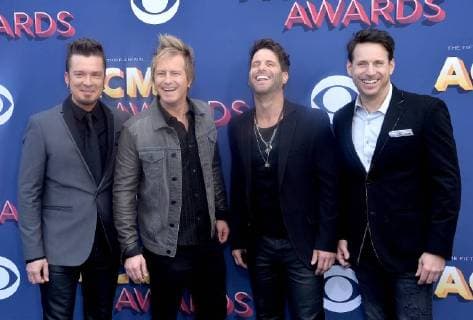 (L-R) Barry Knox, Josh McSwain, Matt Thomas and Scott Thomas of Parmalee attend the 53rd annual Academy of Country Music Awards held at MGM Grand Garden Arena in Las Vegas, Nevada on April 15, 2018. The show will be telecast live on CBS.  LAV20180415014 JIMxRUYMEN