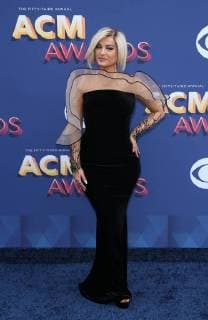 April 15, 2018 - Las Vegas, NV, U.S. - 15 April 2018 - Las Vegas, NV - Bebe Rexha. 2018 ACM Awards Red Carpet arrivals at MGM Grand Garden Arena. Photo Credit: MJT AdMedia Las Vegas U.S. - ZUMAa123 20180415_zaa_a123_015 Copyright: xMjtAdmediax