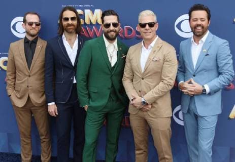 April 15, 2018 - Las Vegas, Nevada, United States of America - Country music group Old Dominion attend the 53rd Academy of Country Music Awards on April 15, 2018 at the MGM Grand Arena in Las Vegas, Nevada. Las Vegas United States of America - ZUMAt114 20180415_zap_t114_609 Copyright: xMarcelxThomasx