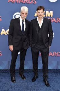 Sam Elliott und Ashton Kutcher, die beiden Schauspieler bei den Country Music Awards am 15.04.2018 in Las Vegas 53rd Academy Of Country Music Awards 2018 in Las Vegas