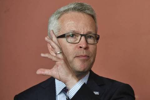 Ludger Ramme, President of CEC European Managers, attends the press conference of Czech Management Association on 25 years of Manager of the Year contest and best manager for past 25 years (1993 - 2018) awards, in Prague, Czech Republic, on April 19, 2018. (CTKxPhoto MichalxKamaryt) CTKPhotoP201804190704801  kmt 4
