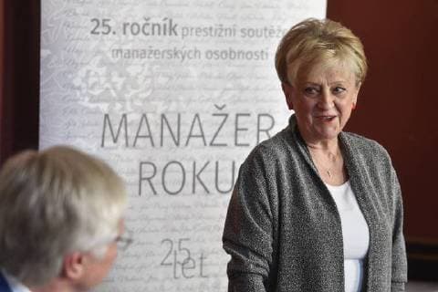 Businesswoman Jaroslava Valova attends the press conference of Czech Management Association on 25 years of Manager of the Year contest and best manager for past 25 years (1993 - 2018) awards, in Prague, Czech Republic, on April 19, 2018. (CTKxPhoto MichalxKamaryt) CTKPhotoP201804190714001  kmt 7