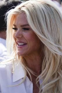 Schwedisches Fotomodell Victoria Silvstedt in einer Loge am Court Rainier III im Monte-Carlo Country Club beim Rolex Monte-Carlo Masters 1000 ATP World Tour Tennisturnier