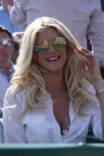 Bilder des Tages Schwedisches Fotomodell Victoria Silvstedt in einer Loge am Court Rainier III im Monte-Carlo Country Club beim Rolex Monte-Carlo Masters 1000 ATP World Tour Tennisturnier