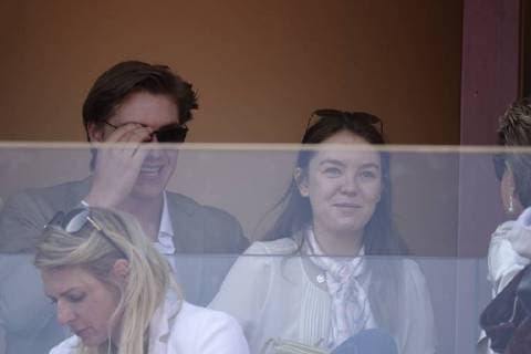 Alexandra von Hannover, Tochter von Caroline von Hannover und Ernst August von Hannover, mit Freund Ben-Sylvester Strautmann in einer Loge am Court Rainier III im Monte-Carlo Country Club beim Tennisturnier Rolex Monte-Carlo Masters 1000 der ATP World Tour, Fürstentum Monaco