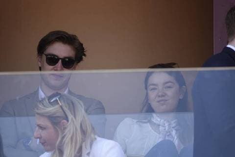 Alexandra von Hannover, Tochter von Caroline von Hannover und Ernst August von Hannover, mit Freund Ben-Sylvester Strautmann in einer Loge am Court Rainier III im Monte-Carlo Country Club beim Tennisturnier Rolex Monte-Carlo Masters 1000 der ATP World Tour, Fürstentum Monaco