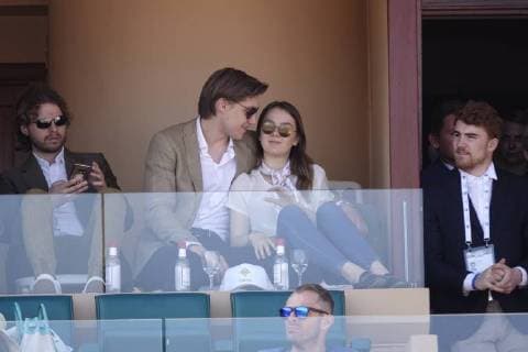 Alexandra von Hannover, Tochter von Caroline von Hannover und Ernst August von Hannover, mit Freund Ben-Sylvester Strautmann in einer Loge am Court Rainier III im Monte-Carlo Country Club beim Tennisturnier Rolex Monte-Carlo Masters 1000 der ATP World Tour, Fürstentum Monaco