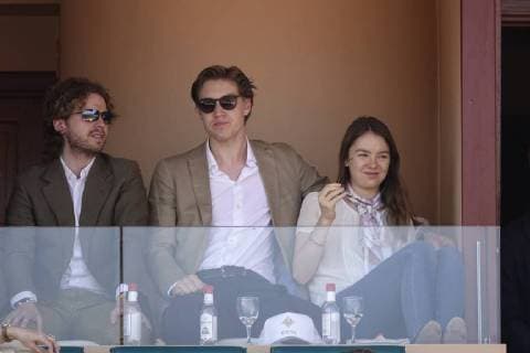 Alexandra von Hannover, Tochter von Caroline von Hannover und Ernst August von Hannover, mit Freund Ben-Sylvester Strautmann in einer Loge am Court Rainier III im Monte-Carlo Country Club beim Tennisturnier Rolex Monte-Carlo Masters 1000 der ATP World Tour, Fürstentum Monaco