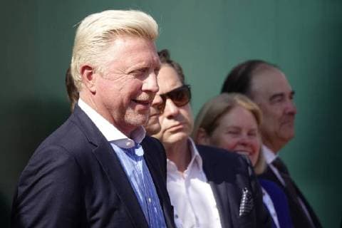 Zeremonie auf dem Court Rainier III des Monte-Carlo Country Club anläßlich der Übergabe des Rings der Hall of Fame an den ehemaligen deutschen Tennisspieler Boris Becker im Rahmen des Rolex Monte-Carlo ATP World Tour Masters 1000 Tennisturnier