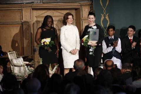 Queen Silvia attendance at the presentation of the World s Children s Prize for the Rights of the Child, Gripsholm Castle, 2018-04-19 Silvia de Suede Stockholm Sweden  581070