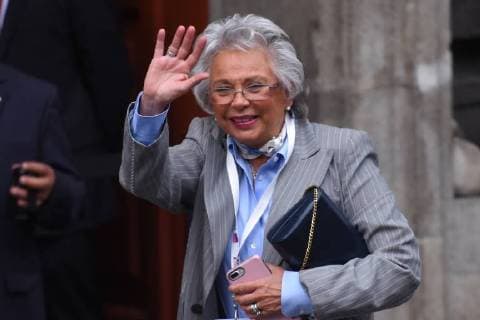 CIDADE DO MÉXICO, DF - 22.04.2018: PRESIDENTIAL RACE IN MEXICO - Olga Sanchez Cordero attends on First Debate of candidates for the Mexico presidential held at Palace of Mining on April 22, 2018 in Mexico City, Mexico. x1519382x  CarlosxTischler