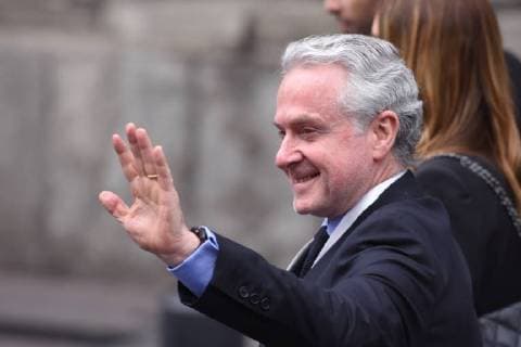 CIDADE DO MÉXICO, DF - 22.04.2018: PRESIDENTIAL RACE IN MEXICO - Santiago Creel attends on First Debate of candidates for the Mexico presidential held at Palace of Mining on April 22, 2018 in Mexico City, Mexico. x1519413x  CarlosxTischler